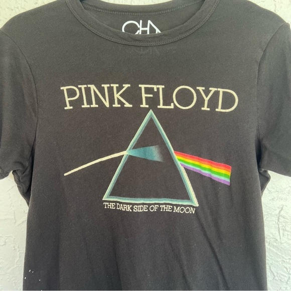 Chaser Pink Floyd Dark Side The Moon Distressed Burnout Rock Vintage T Shirt - Picture 6 of 9